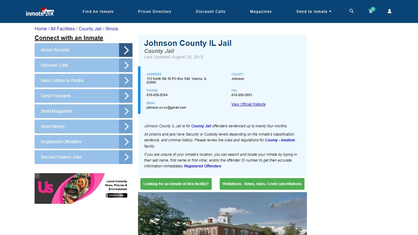 Johnson County IL Jail - Inmate Locator - Vienna, IL