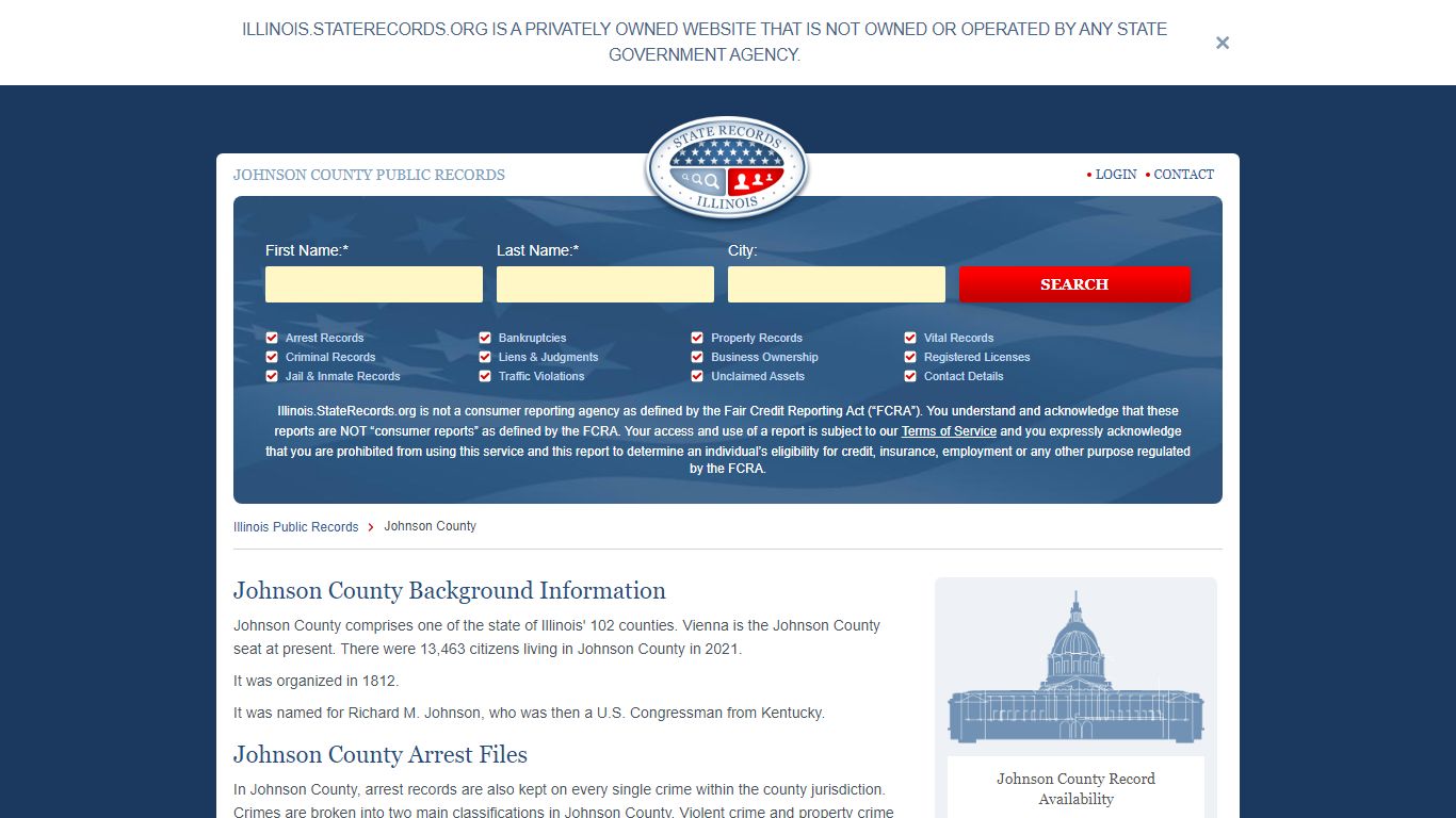 Johnson County Arrest, Court, and Public Records | StateRecords.org